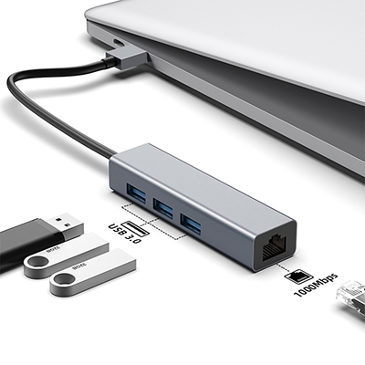 4 合 1 USB C 以太网集线器，U